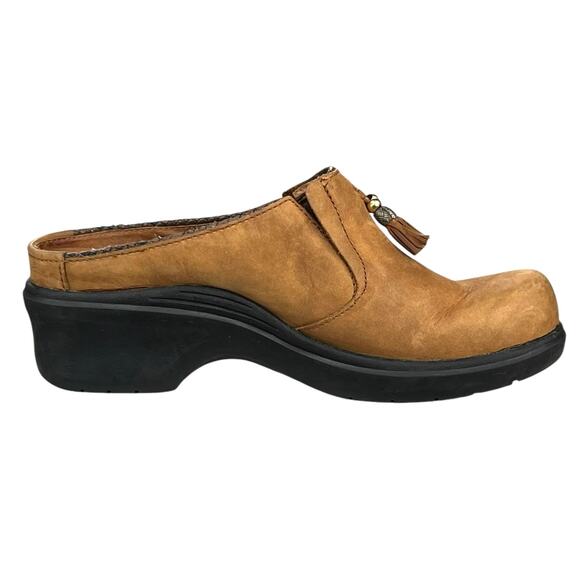 Ariat Women’s Mendocino Brown Leather Tassle Clog Size US 8 - Picture 4 of 10